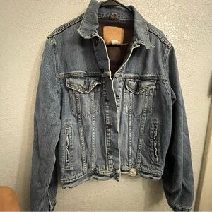 Rare Abercrombie & Fitch Classic Men’s L Trucker Jacket Denim 100%cotton
